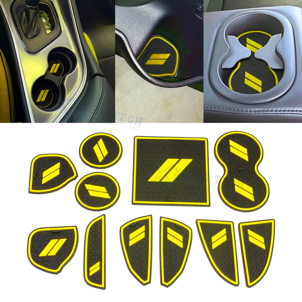 Soft Yellow Car Interior Anti-Dust Mats Accessories for Dodge Challenger (2015–2023)