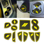 Soft Yellow Car Interior Anti-Dust Mats Accessories for Dodge Challenger (2015–2023)