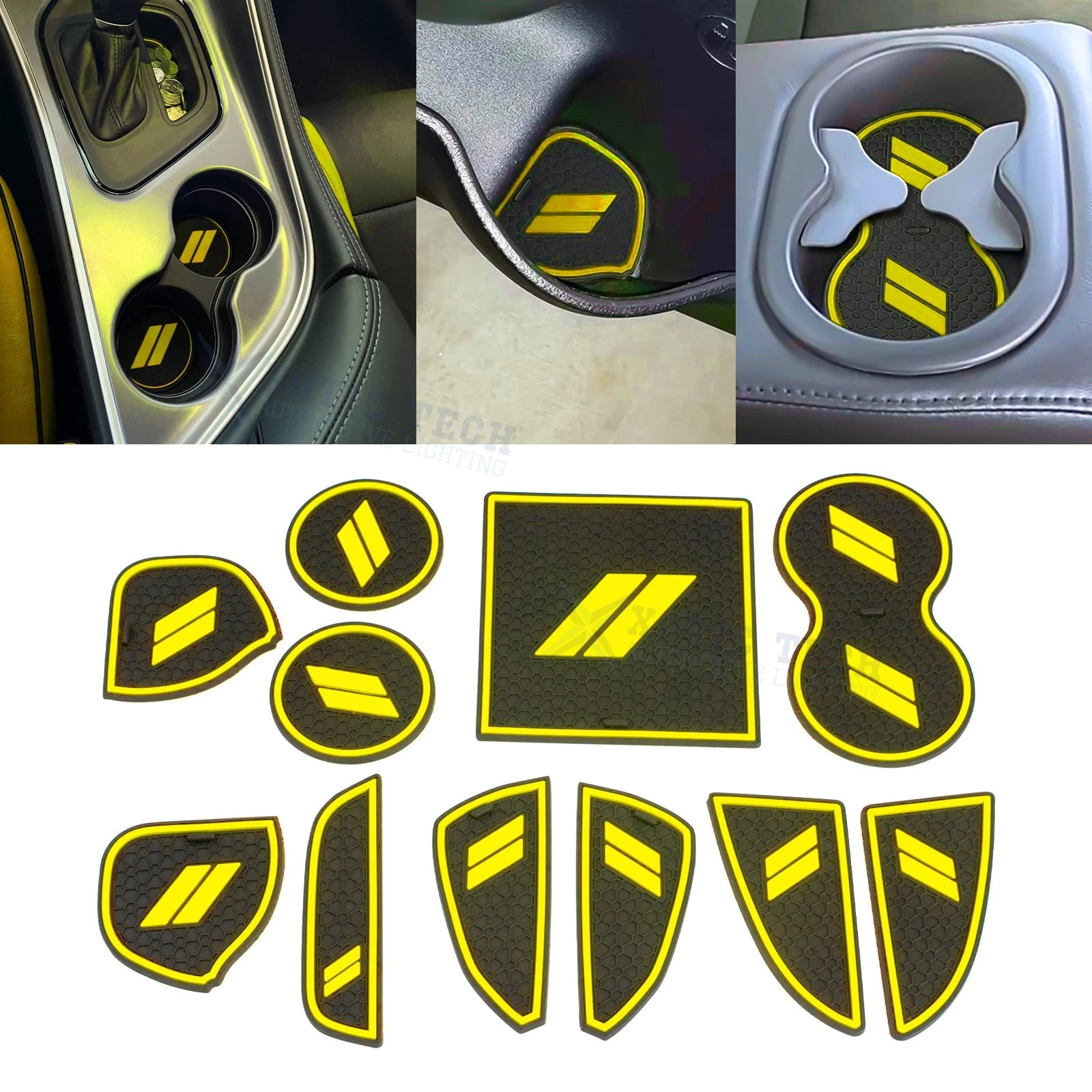 Soft Yellow Car Interior Anti-Dust Mats Accessories for Dodge Challenger (2015–2023)