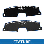 Dashboard Cover Mat for Ford Maverick (2022–2024) - Sun Protector Pad Black Blue