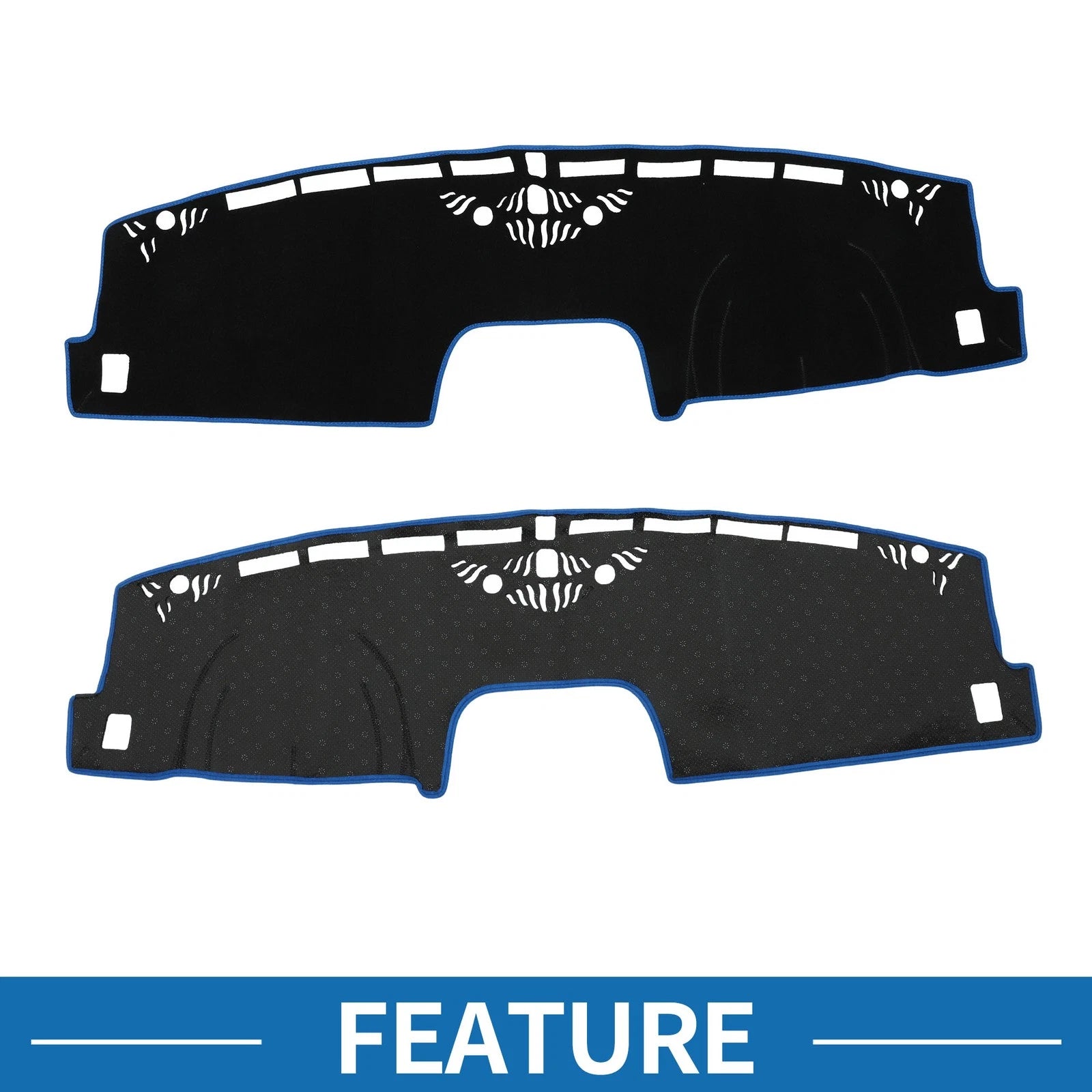 Dashboard Cover Mat for Ford Maverick (2022–2024) - Sun Protector Pad Black Blue