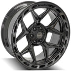 22 Inch Gloss Black Wheel with Brushed Face for Toyota Sequoia (2001–2007)
