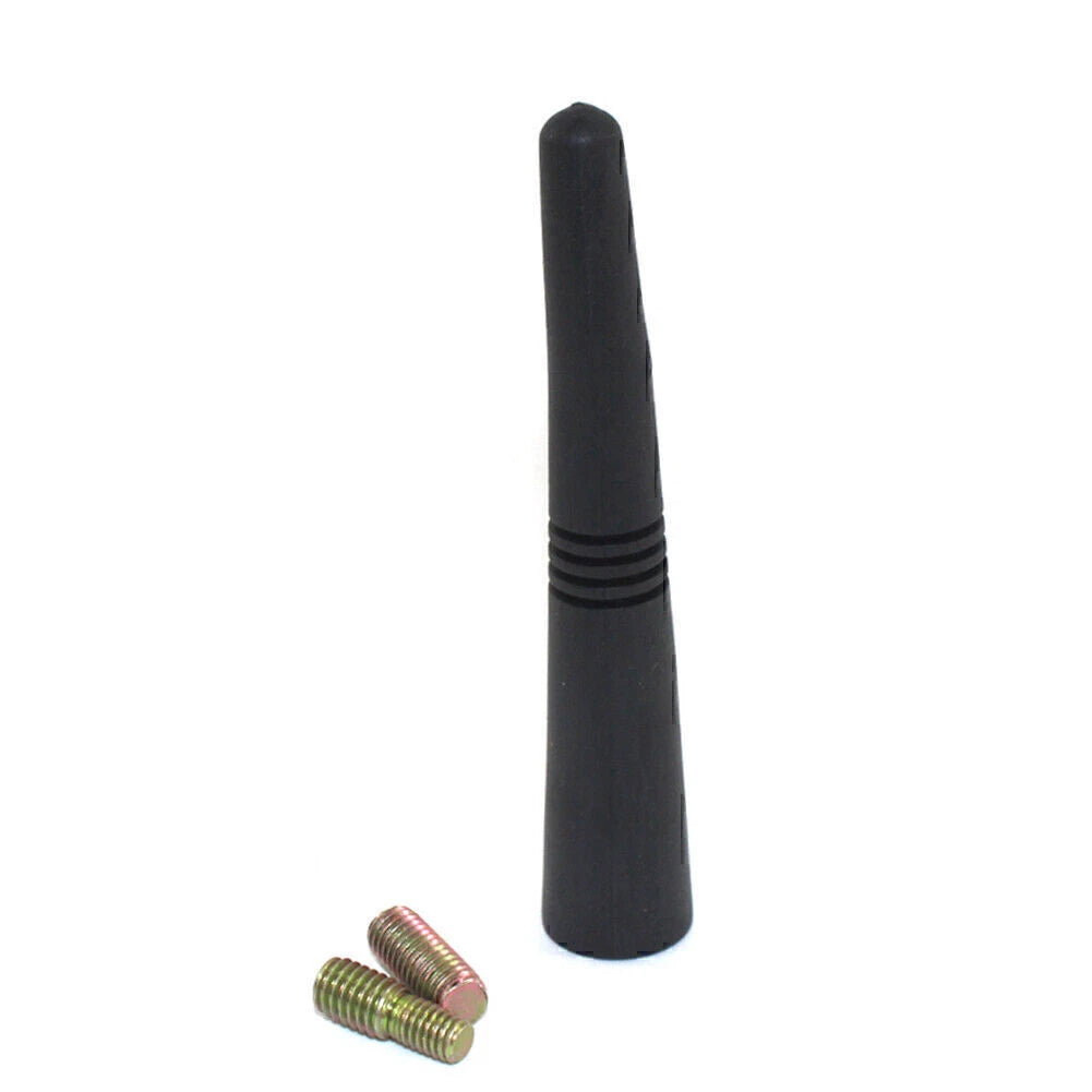 4 Inch Universal Black Car Antenna Kit - AM/FM Radio, Soft Rubber