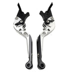 Silver Extendable Brake Clutch Levers for Kawasaki Z1000 ZX6R 2007-2018