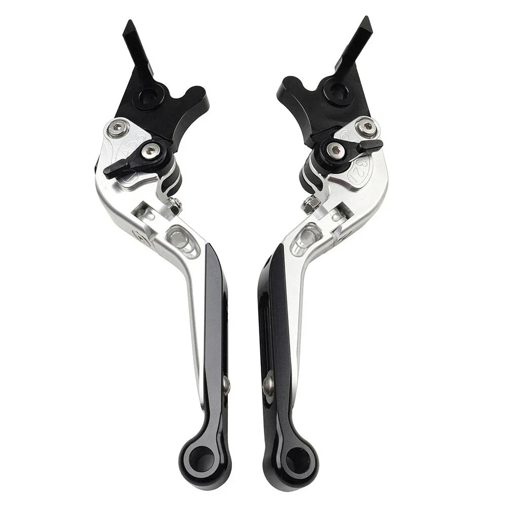 Silver Extendable Brake Clutch Levers for Kawasaki Z1000 ZX6R 2007-2018