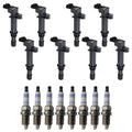 Set of 8 Ignition Coils & Spark Plugs for Ram 1500 Commander V8