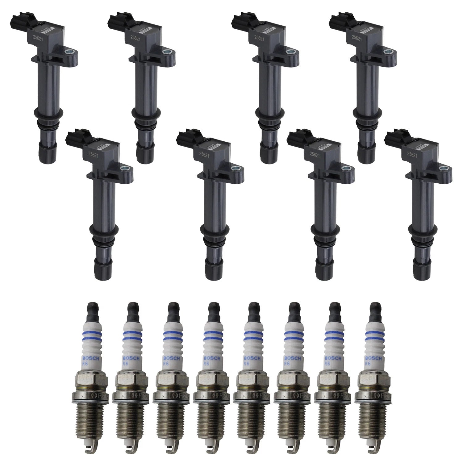 Set of 8 Ignition Coils & Spark Plugs for Ram 1500 Commander V8