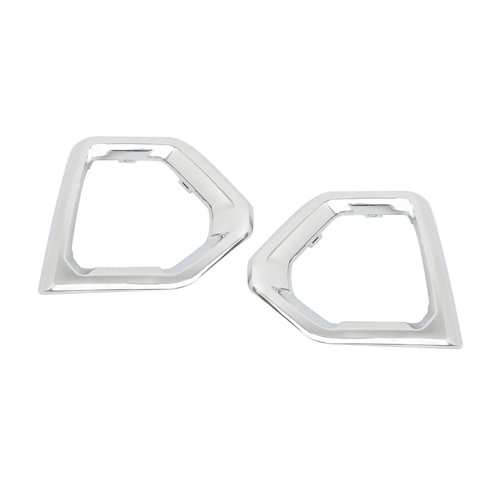 Set of 2 Chrome Front Fog Light Outer Bezel Covers for Sierra 1500 Denali (2019–2020)