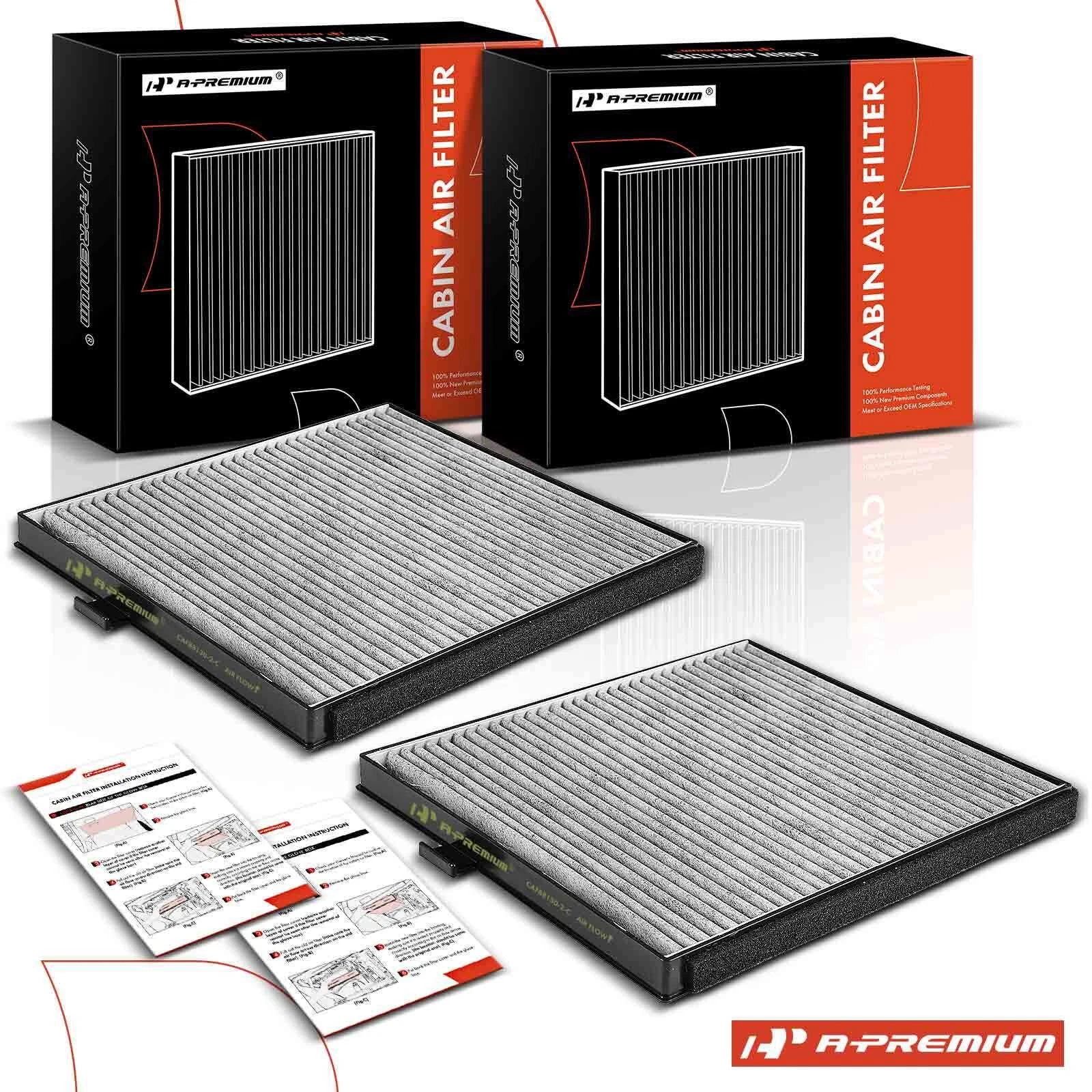2X Activated Carbon Cabin Air Filter for Honda Odyssey Pilot (2005–2021)