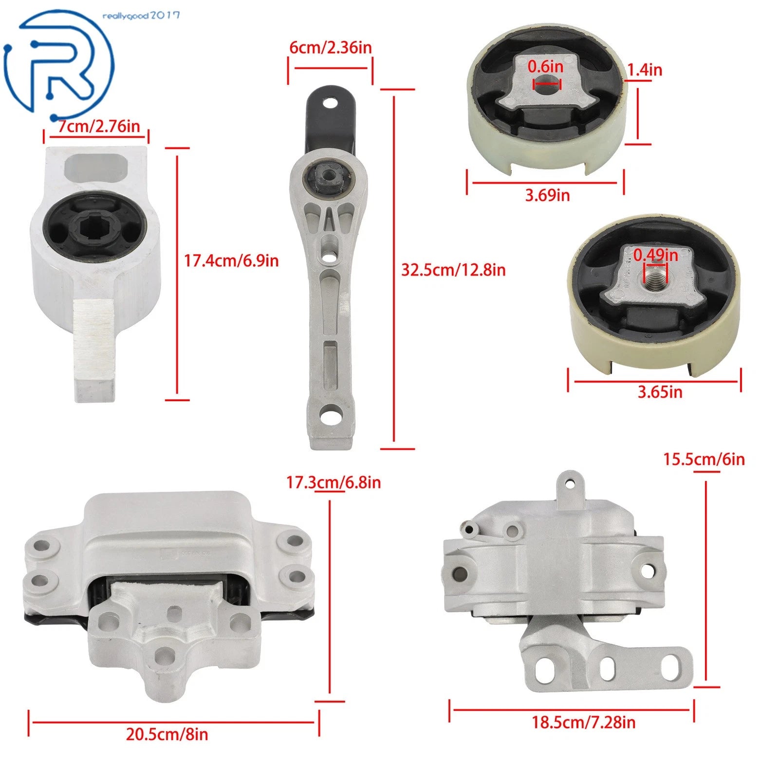 7PCS Motor & Trans Mount Kit for Volkswagen CC (2009-2017)