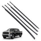 Set of 4 Window Belt Weatherstrips for Toyota Tundra CrewMax (2007–2019)
