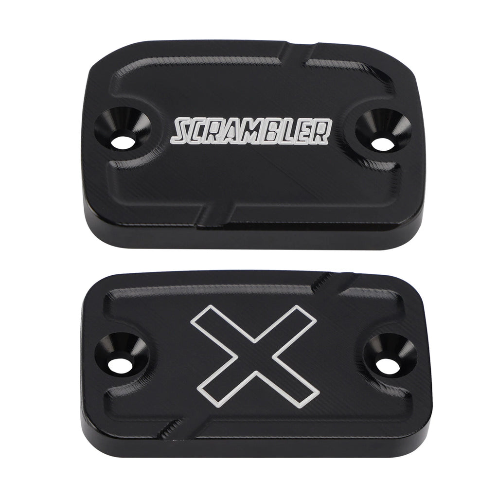 Black Front Brake & Clutch Reservoir Cap for Ducati Scrambler 800 1100 (2015–2025)