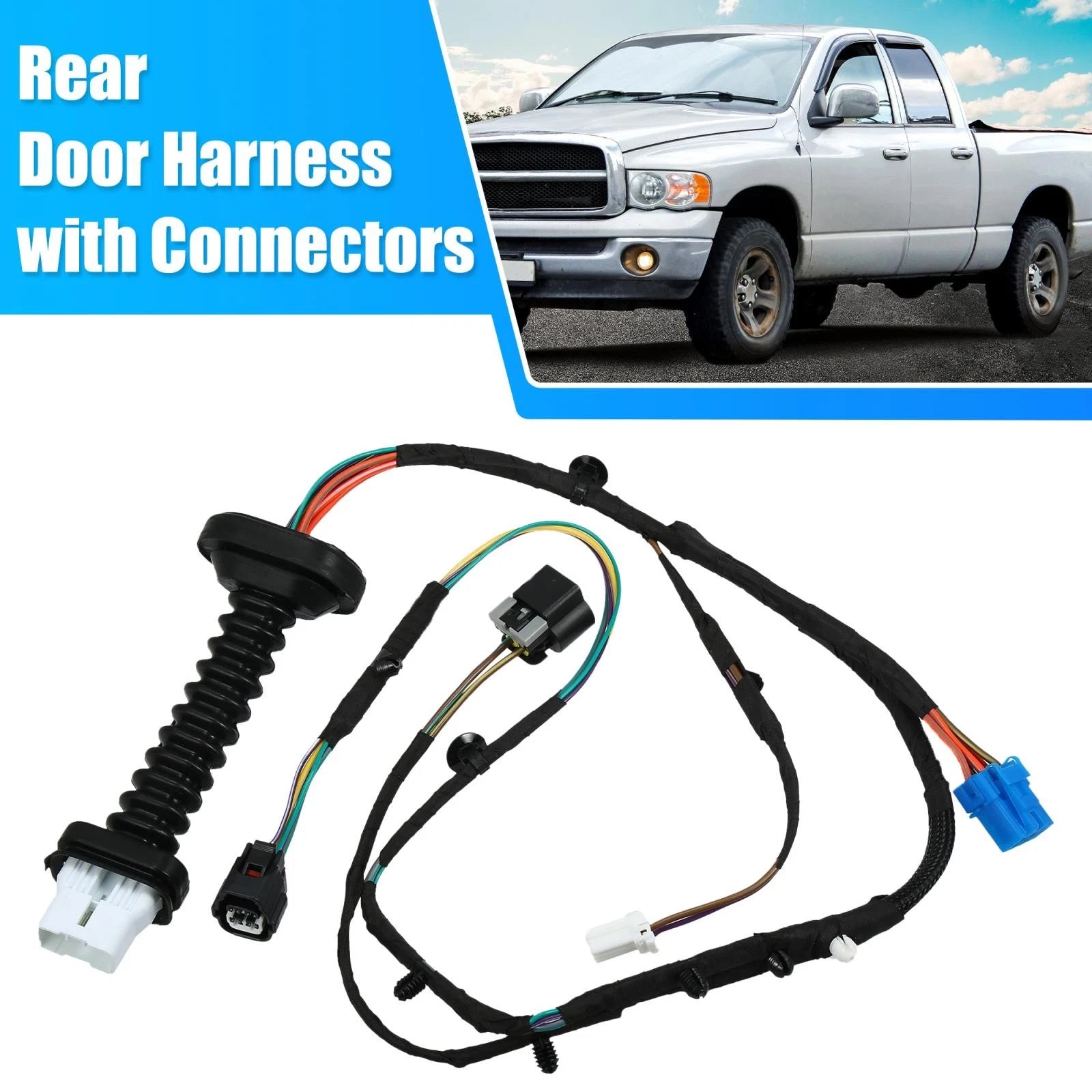 Rear Door Harness w/ Connector for Dodge RAM 1500 2500 3500 4500 (2010–2023) 56051931AA