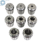 Set of 10 Spring Collet Chucks for Precision Machining