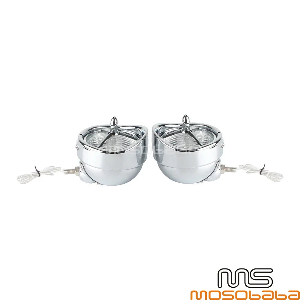 4.5" Front Brim Trim Cover Fog Lights for Harley Street Glide, Road King