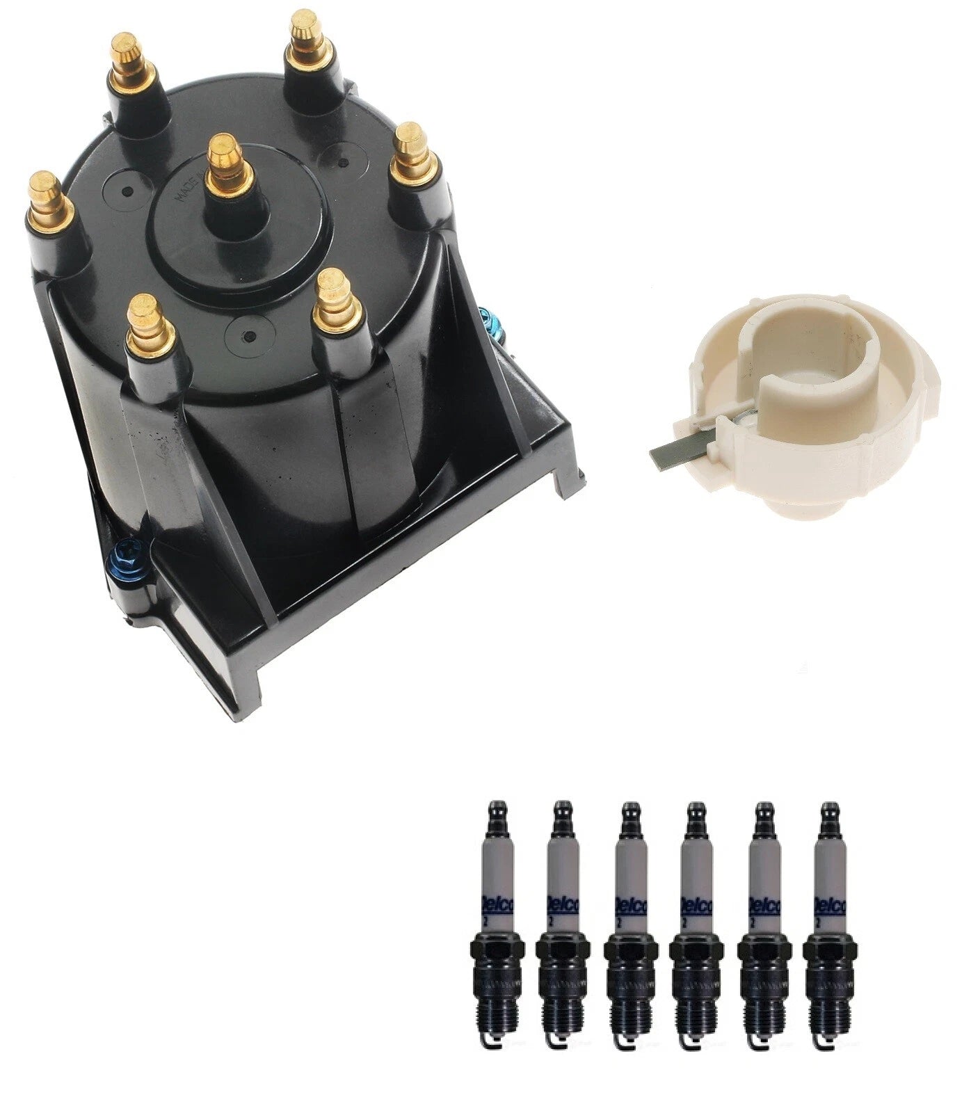 Distributor Rotor Cap & Spark Plugs Kit for GMC S15 Jimmy (1989–1990)