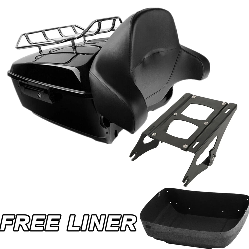 Trunk Backrest Mount Rack for Harley Touring Road King Glide (2014–Present)