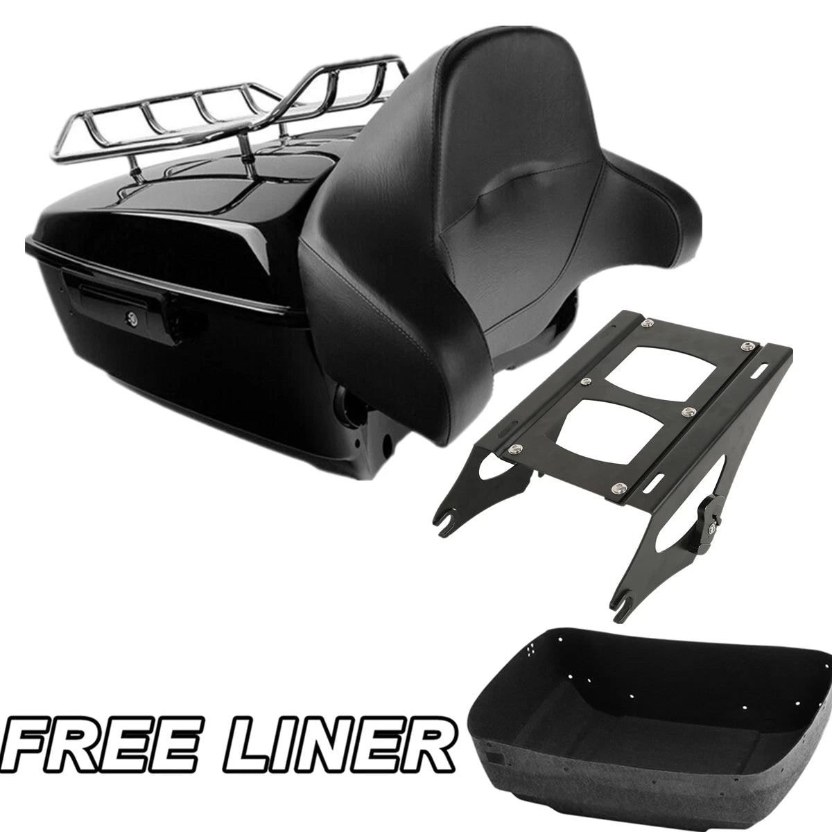 Trunk Backrest Mount Rack for Harley Touring Road King Glide (2014–Present)