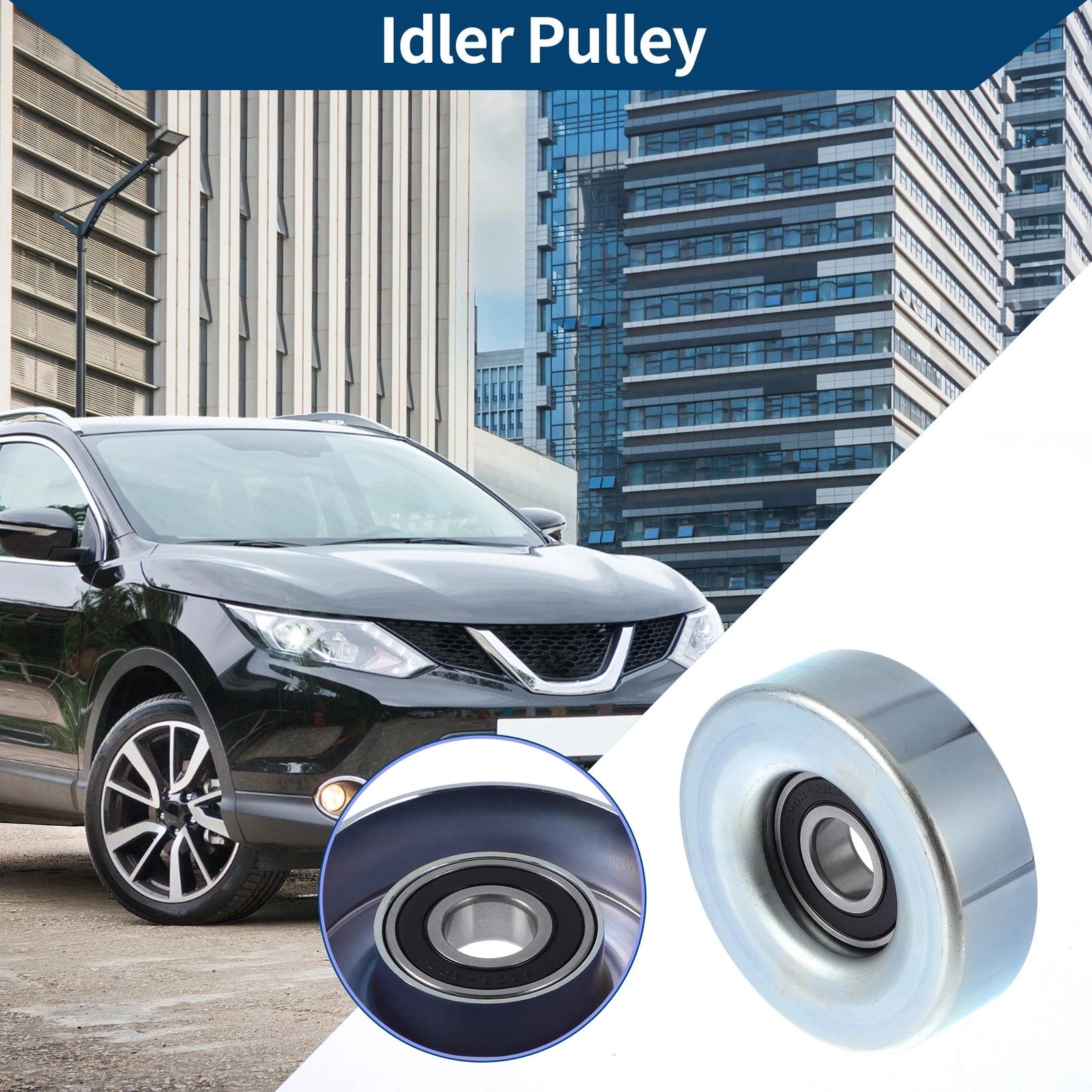 Drive Belt Idler Pulley for Honda Fit (2006–2008) No. 11955AR01A 1 Pc