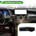 Dashboard Cover Mat for Mercedes Benz C Class W205 (2015–2021) Black Blue