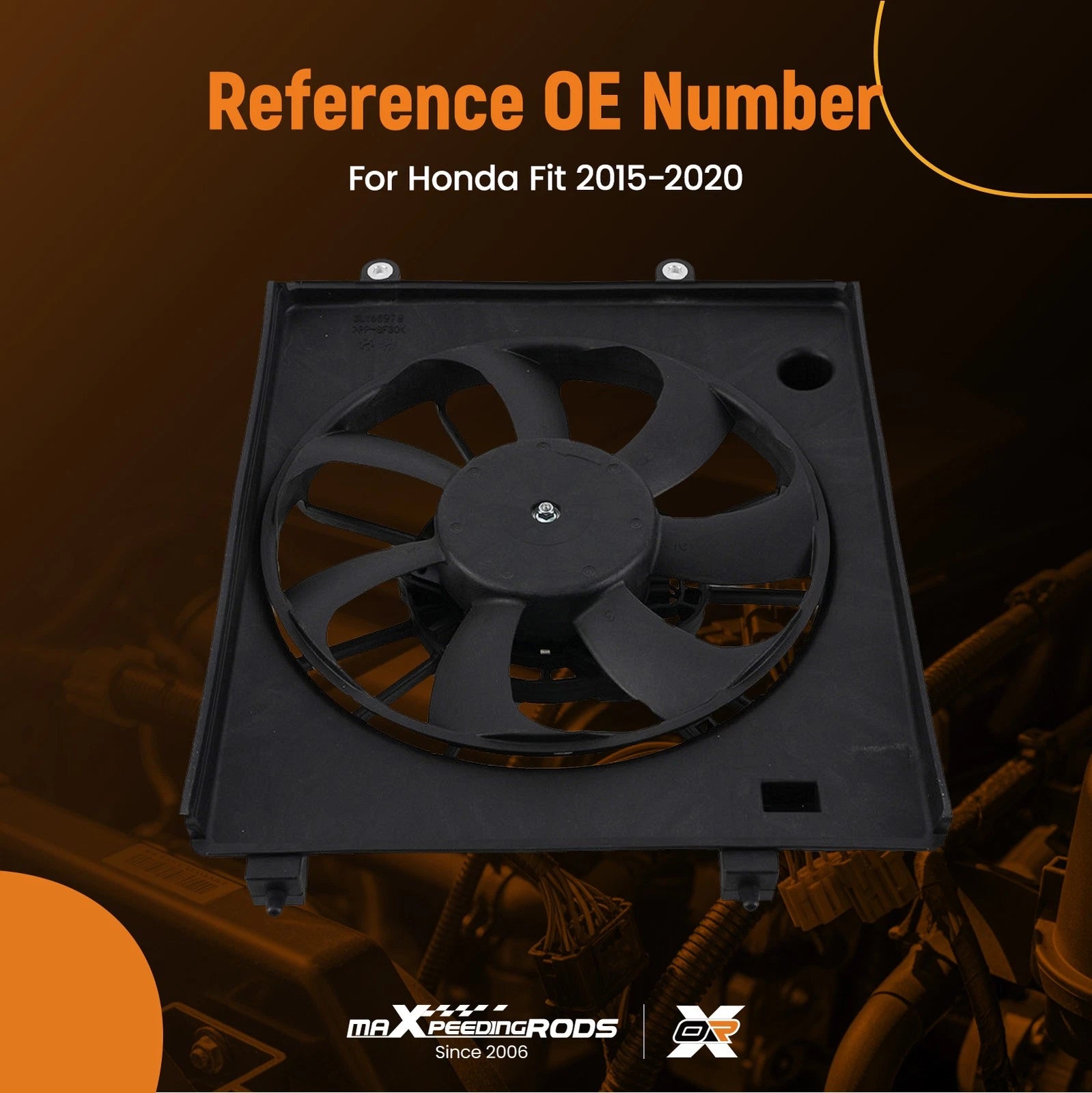 Engine Radiator Fan for Honda Fit (2015–2020) 611480 2100 RPM