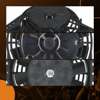 6'' Slim Electric Cooling Fan Radiator Mount Kit Universal 12V
