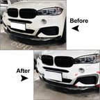 Carbon Look Front Bumper Side Spoiler for BMW X6 F16 (2015-2019)