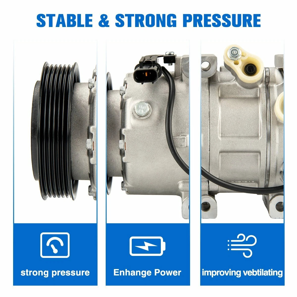 A/C AC Compressor for Hyundai Sonata & Kia Optima (2011–2014)
