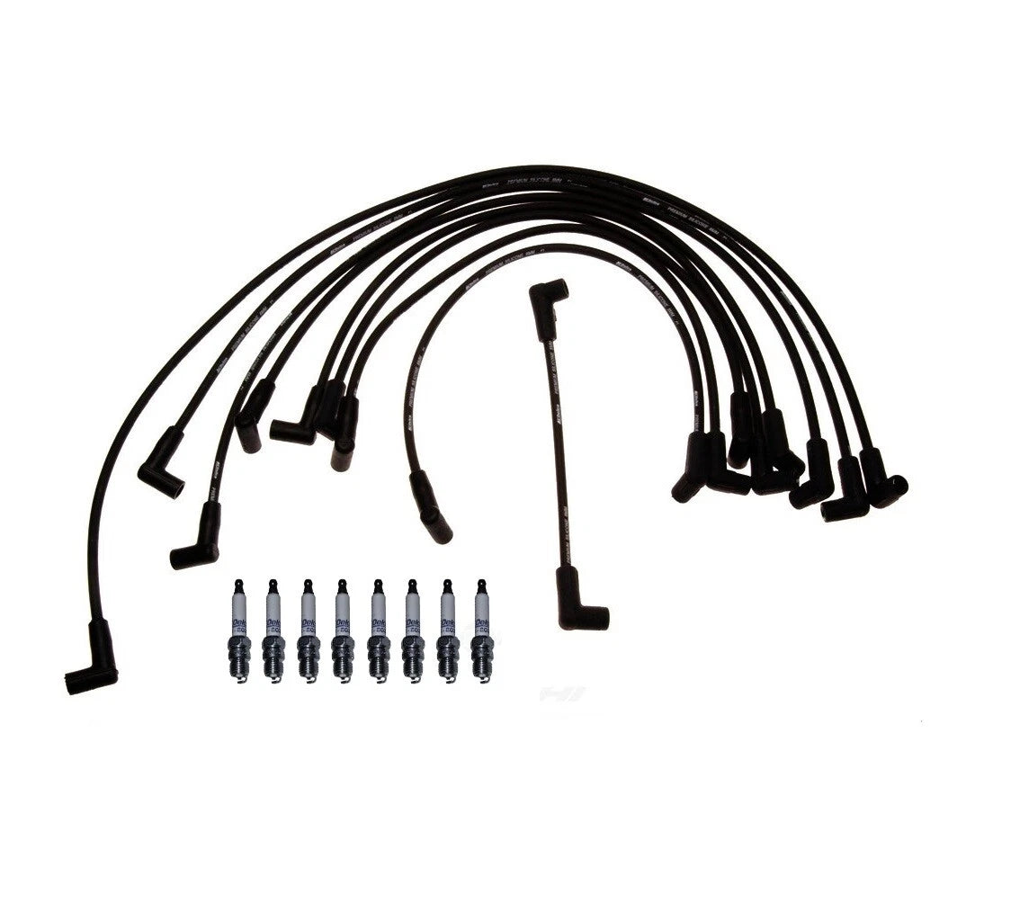 Set of 8 ACDelco Platinum Spark Plugs & Ignition Wire Set for Chevy GMC V8