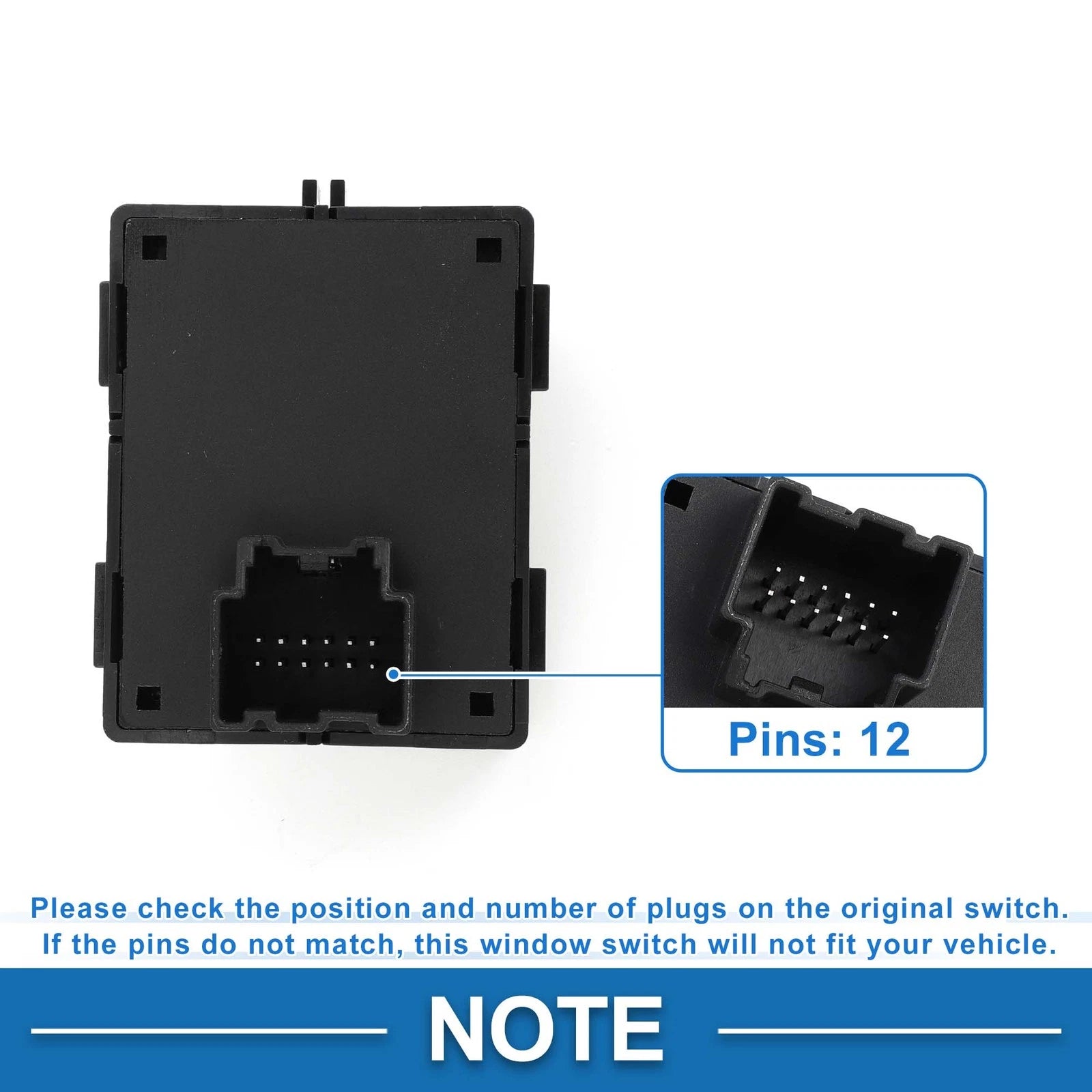 Front Power Window Switch for Chevrolet Silverado 1500 2500 3500 (No. 23427095)
