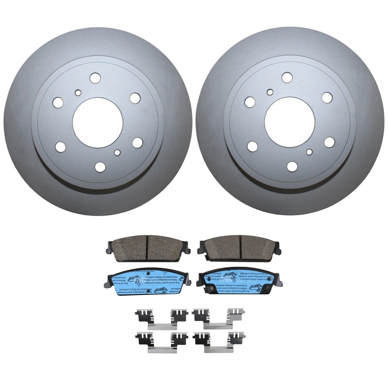 Rear Brake Kit 345mm Disc Rotors TRW Pro Ceramic Pads for Cadillac Chevrolet GMC