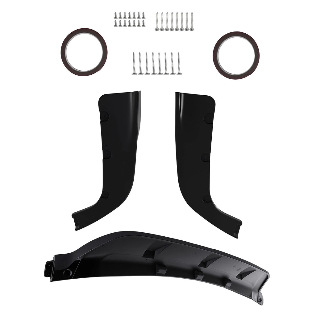 3PC Rear Bumper Diffuser Lip ABS Gloss Black for BMW G05 X5 M Sport (2019–2025)