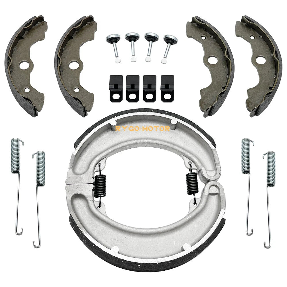 Front Rear Brake Shoes Kit w/Pins for Honda Fourtrax 300 TRX300FW (1988–2000)