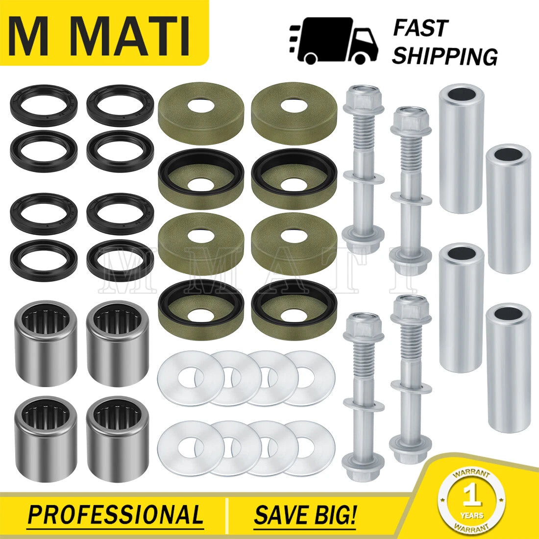 Front A-Arm Lower Bushings for Suzuki LTZ400 (2003–2014) & Kawasaki KFX400 (2003–2006)