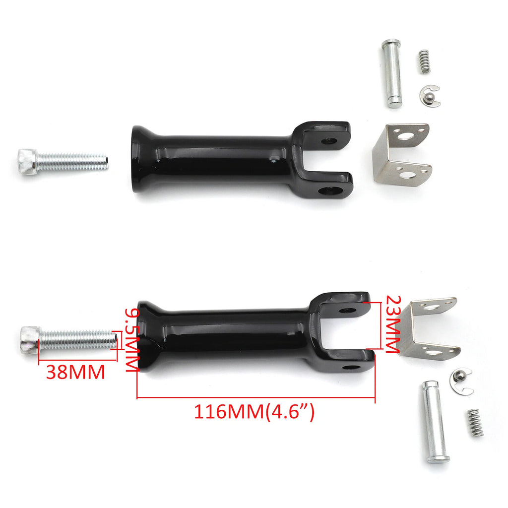 Footpeg Support Mount Clevis for Harley Softail (2018–2020) - Gloss Black