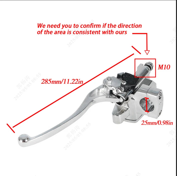 1" Handlebar Master Cylinder Brake Control Clutch Lever for Motorcycle