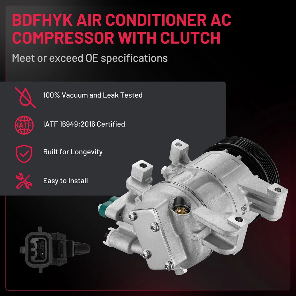 Air Conditioning Compressor w/ Clutch CO29074C for Nissan Altima (2013–2018)