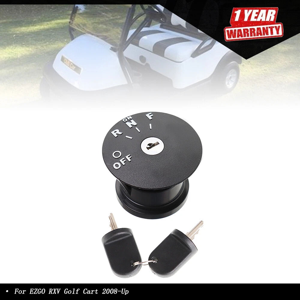 Ignition Key Switch for EZGO RXV Electric Golf Cart (2008-Up)