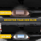 2X White LED License Plate Lights for Toyota Tacoma Tundra (2005–2023)
