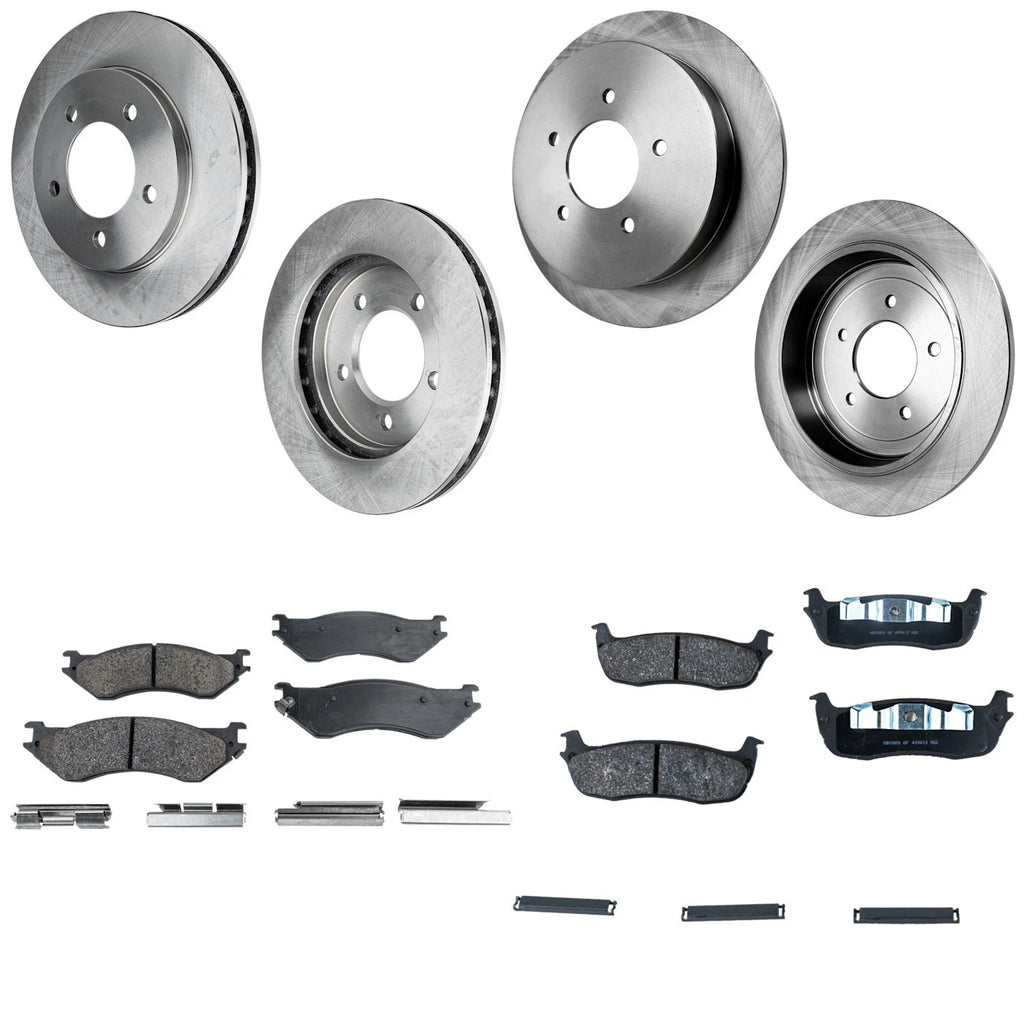 Brake Disc Rotors and Pads Kit for Lincoln Navigator (1999)