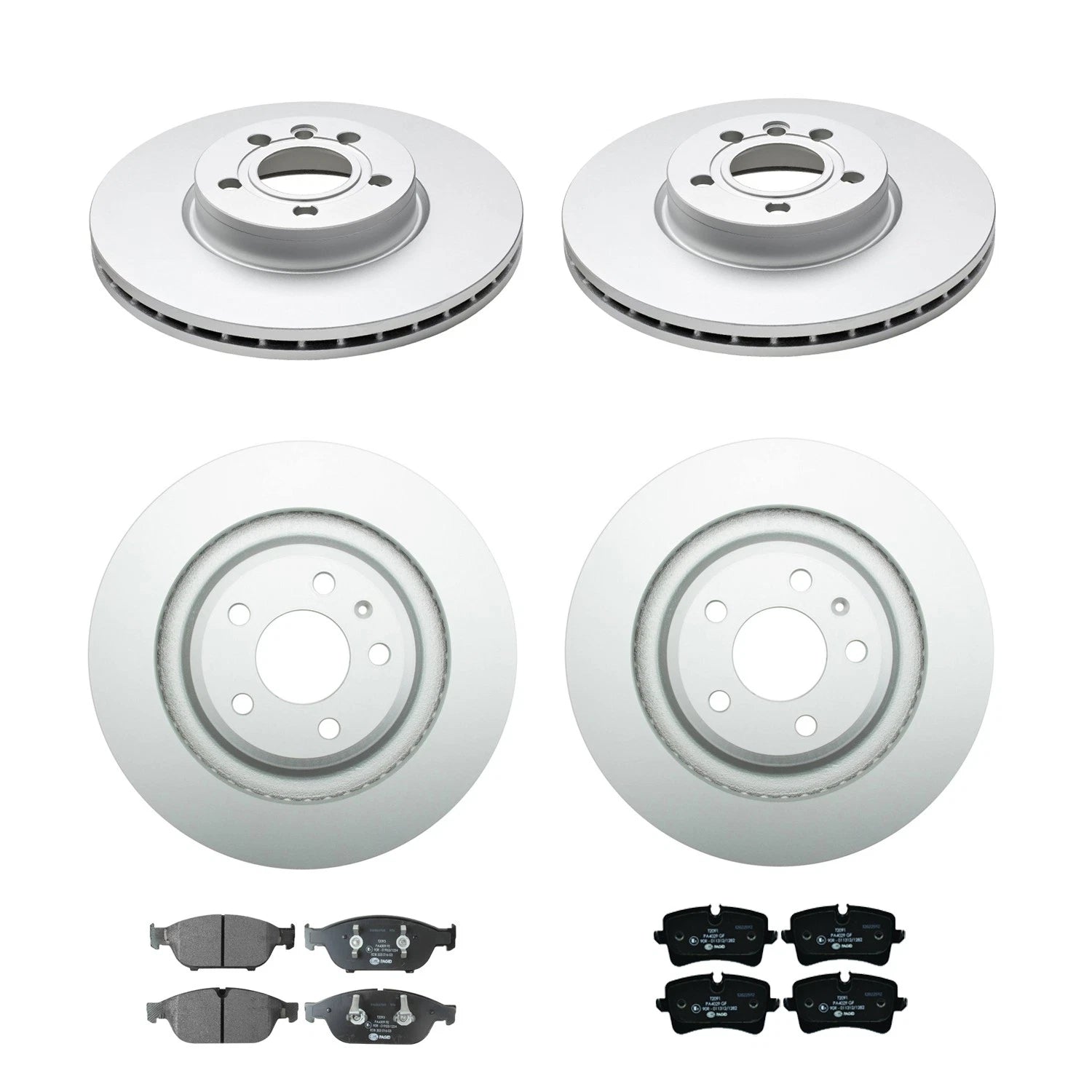 Set of 4 Hella Low-Met Disc Brake Pads for Audi A8 Quattro (1997–2003)