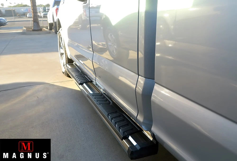 Chrome Nerf Bar Steps for Ford F150 Super Cab (2015–2026) & F250 (2017–2026)