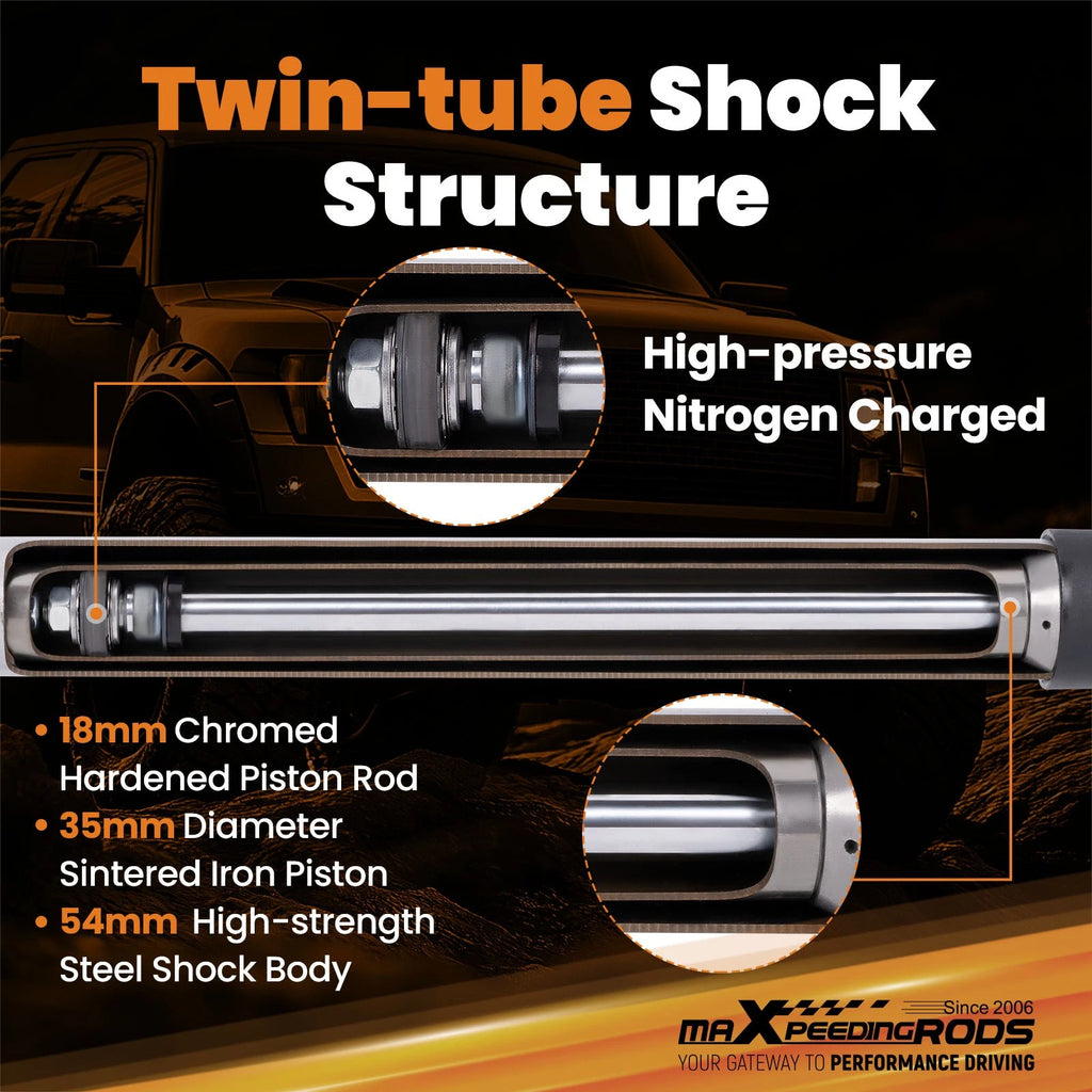 Lift Shock Rear for Dodge Ram 1500 (2002–2008) 3.5-6.5" Lift 18mm Rod