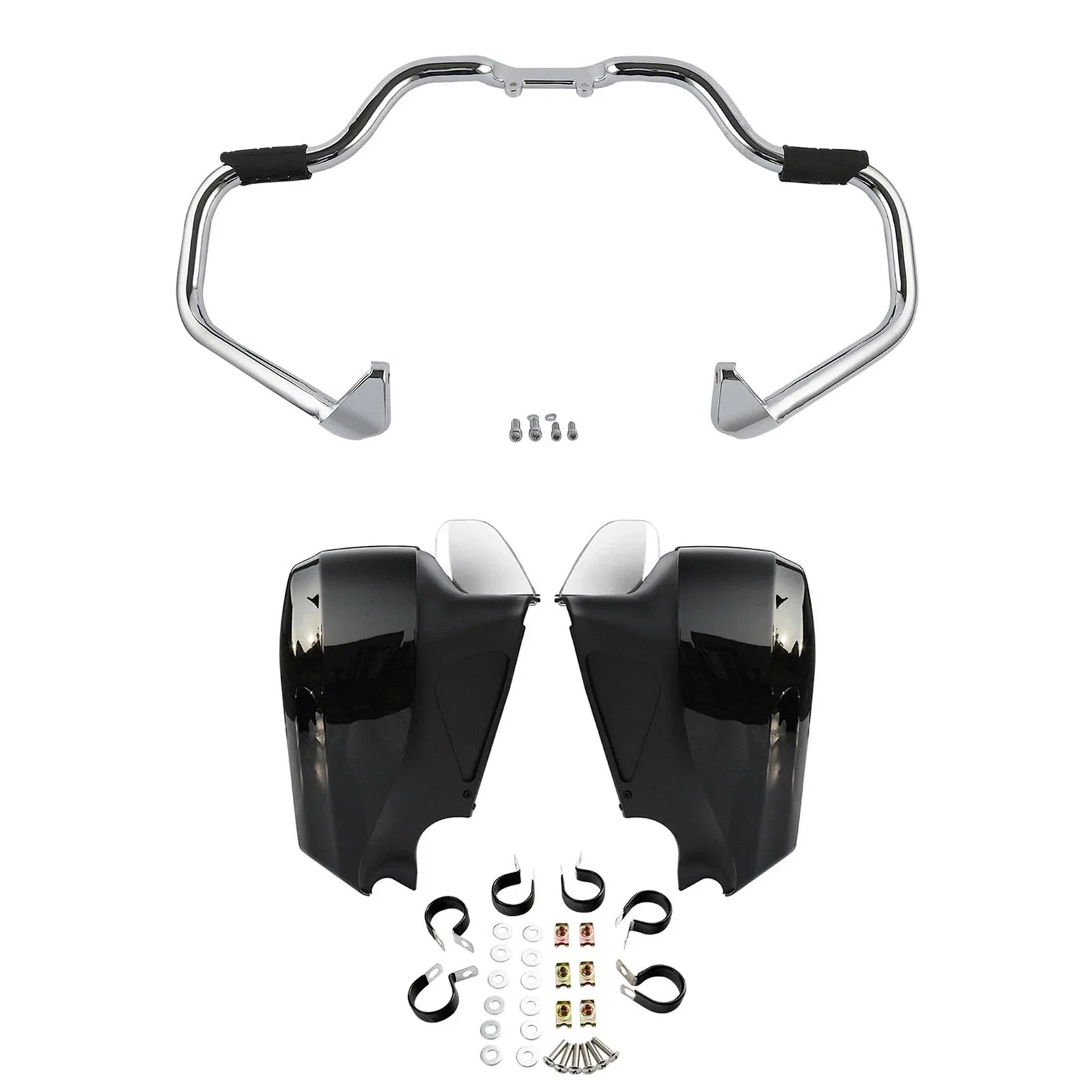 Mustache Engine Guard Bar Lower Vented Fairings for Indian Springfield (16-25)