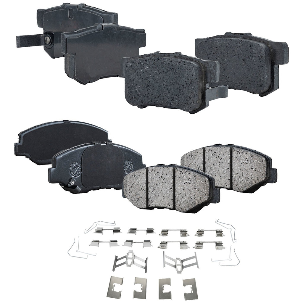 Set of 4 Ceramic Brake Pads for Honda CR-V, Element (2002–2011)
