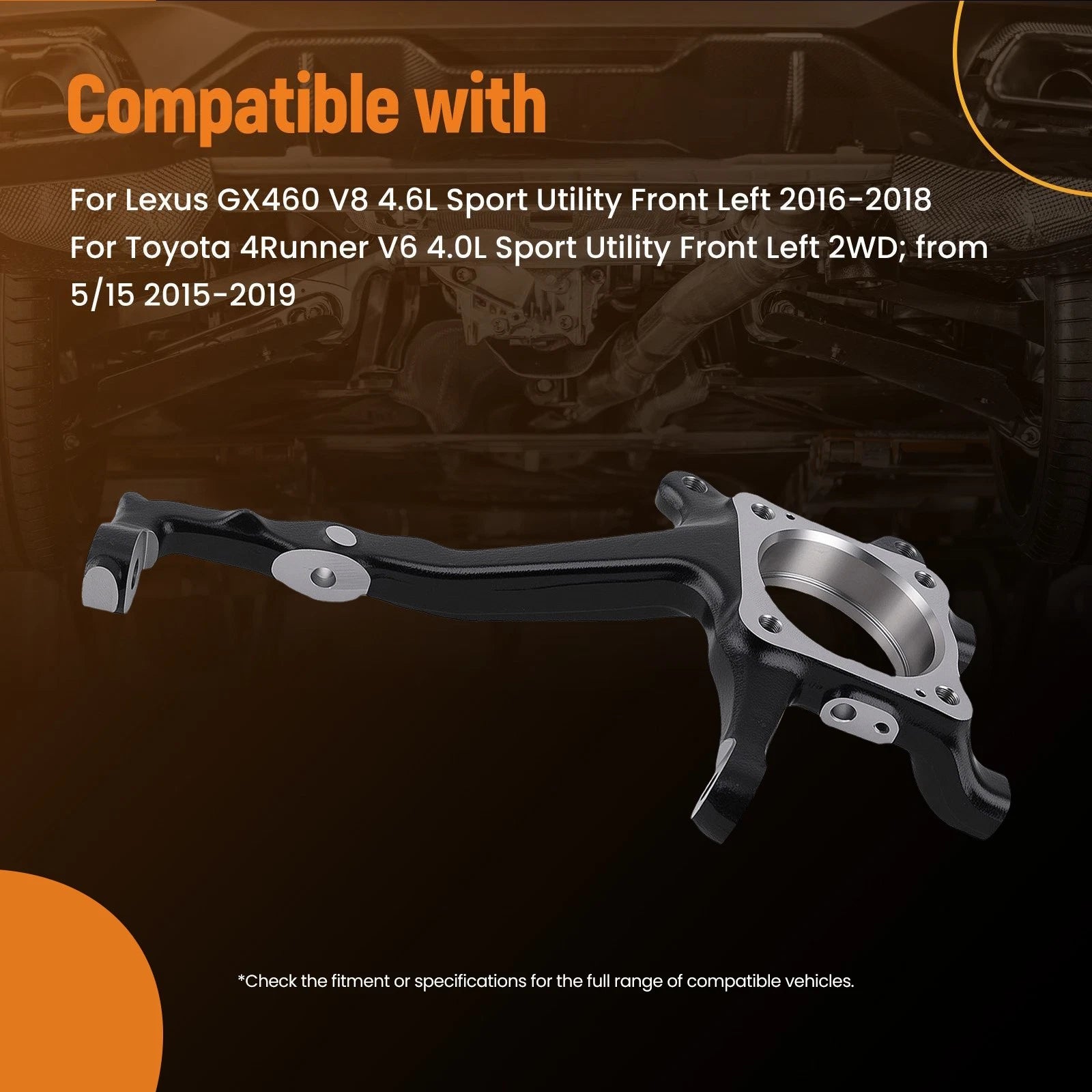 Front Driver Steering Knuckle Kit for GX460 4Runner (2015–2019) 43212-60240