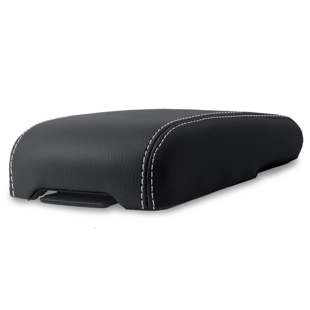 Leather Console Armrest Cover for Chevrolet Colorado (1995–2005) White Stitch