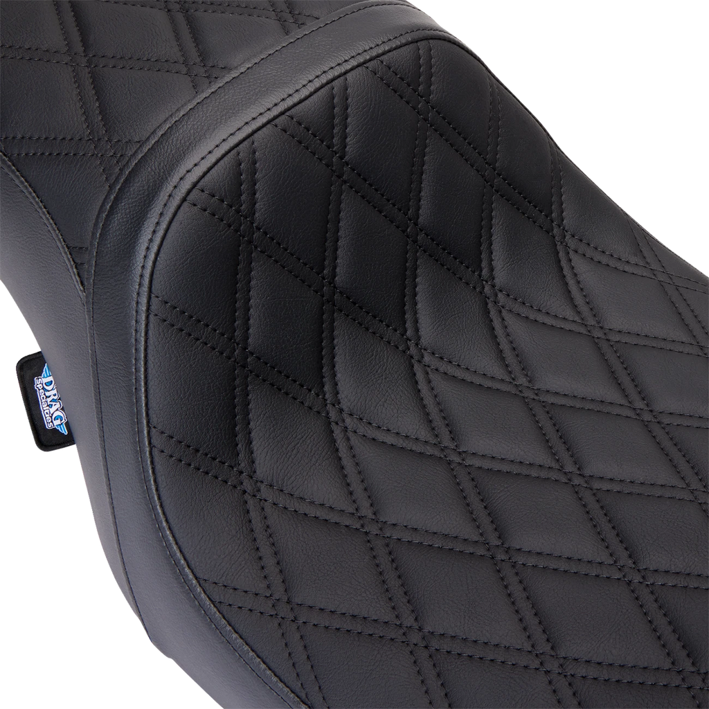 Predator 2-Up Seat for Drag Specialties (Vinyl, Double Diamond Black Stitch)