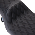 Predator 2-Up Seat for Drag Specialties (Vinyl, Double Diamond Black Stitch)