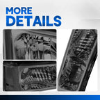 Smoked Housing Clear Corner Headlights for Chevrolet Silverado (2003–2006)